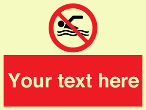 Custom prohibition no swimming