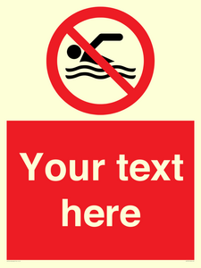Custom prohibition no swimming