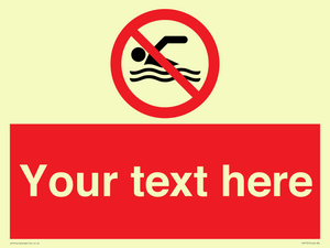 Custom prohibition no swimming