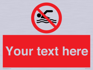 Custom prohibition no swimming