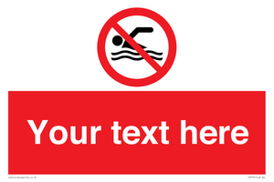 Custom prohibition no swimming