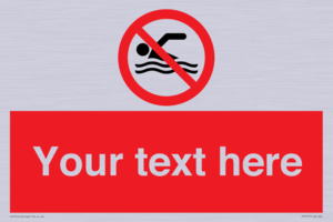 Custom prohibition no swimming