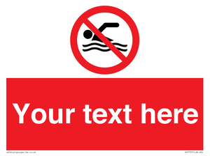 Custom prohibition no swimming
