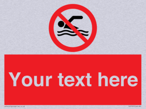 Custom prohibition no swimming
