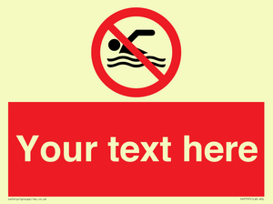 Custom prohibition no swimming