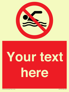 Custom prohibition no swimming