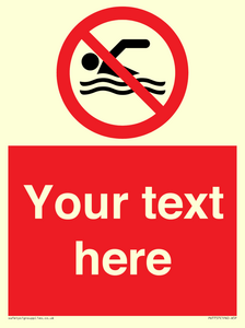 Custom prohibition no swimming