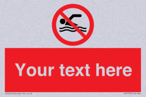 Custom prohibition no swimming