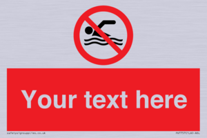 Custom prohibition no swimming