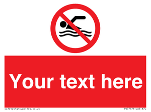 Custom prohibition no swimming