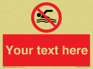 Custom prohibition no swimming