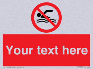 Custom prohibition no swimming
