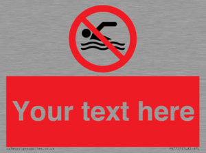 Custom prohibition no swimming