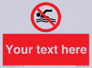 Custom prohibition no swimming