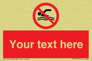 Custom prohibition no swimming