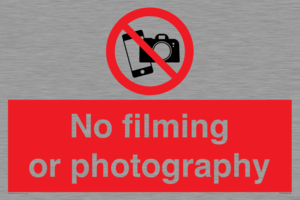No filming or photography