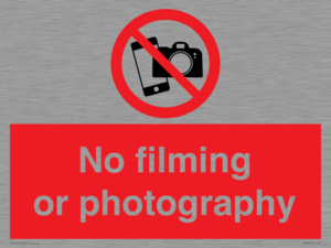 No filming or photography