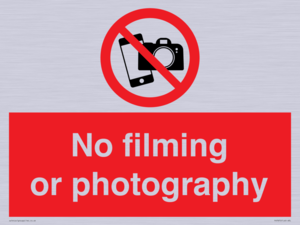 No filming or photography