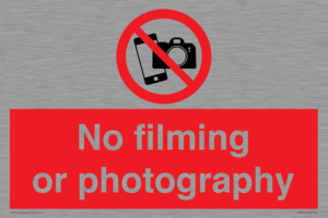 No filming or photography