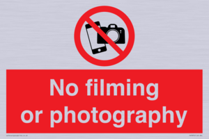 No filming or photography
