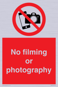No filming or photography