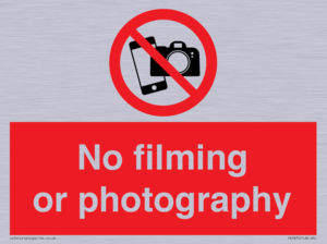 No filming or photography