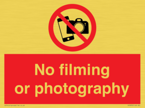 No filming or photography
