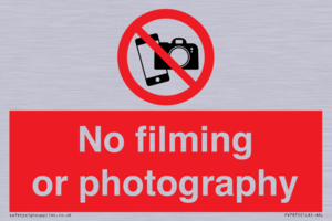 No filming or photography