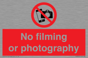 No filming or photography