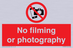 No filming or photography