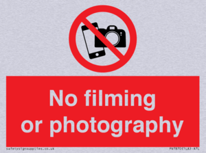 No filming or photography