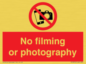 No filming or photography
