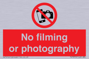No filming or photography