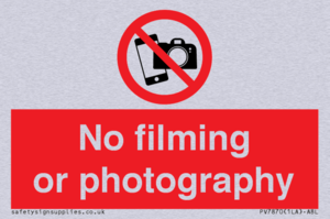 No filming or photography