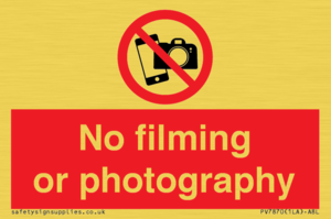 No filming or photography