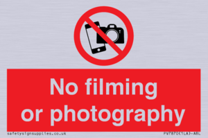 No filming or photography