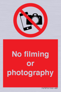 No filming or photography