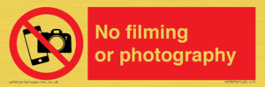 No filming or photography