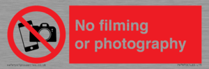 No filming or photography
