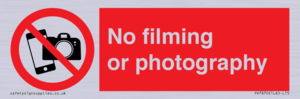 No filming or photography