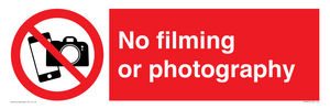 No filming or photography