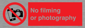 No filming or photography