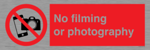 No filming or photography