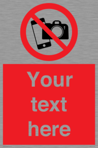 Custom No filming or photography