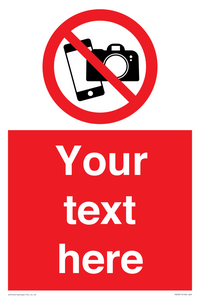 Custom No filming or photography