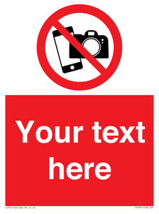 Custom No filming or photography