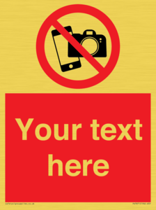 Custom No filming or photography