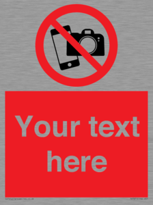 Custom No filming or photography