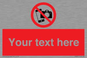 Custom No filming or photography