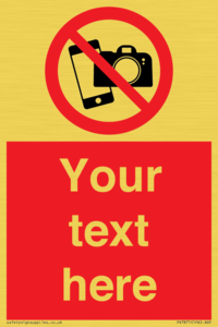 Custom No filming or photography